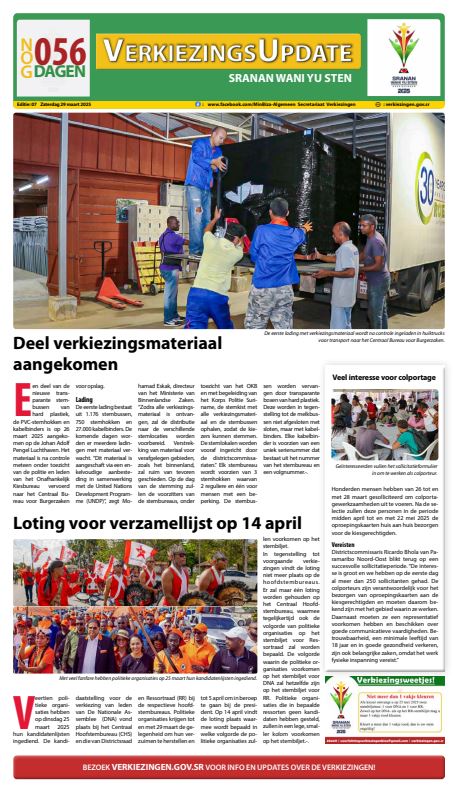 Verkiezingskrant 2025 editie 7